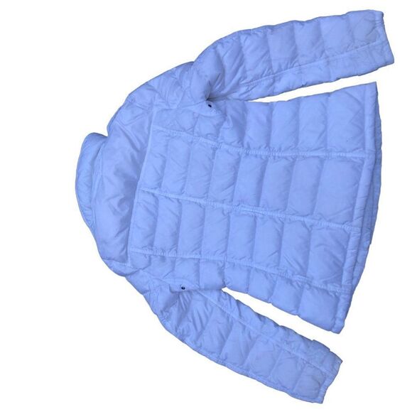 RARE Burberry Goose Down Jacket White Burberry Brit Puffer Coat Medium - Picture 3 of 16